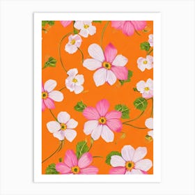 Morning Glory Floral Print Warm Tones1 Flower Art Print