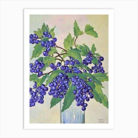 Elderberry 1 Vintage Sketch Fruit Art Print