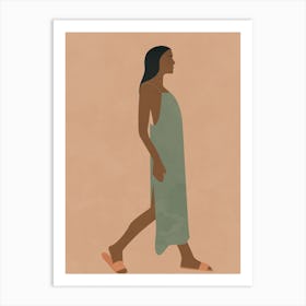 Minimalist Boho Woman 1 Art Print