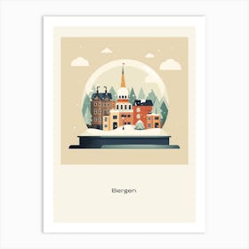 Bergen Norway 1 Snowglobe Poster Art Print