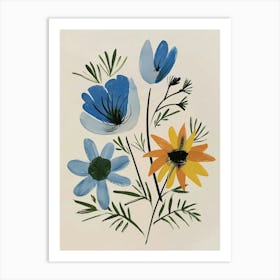 Painted Florals Love In A Mist 1 Art Print