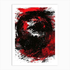 Black And Red 3 Art Print