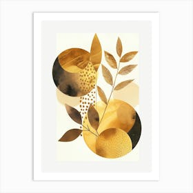 Abstract Gold Leaf Canvas Print Art Print