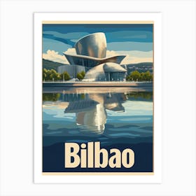 Aihrgdesign A Vintage Travel Poster Of Bilbao Featuring The I 49a0a217 E598 43f2 9961 69e2629a2a74 1 Art Print