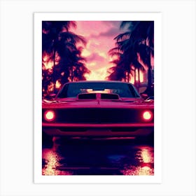 Sunset car Poster