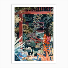 In The Garden Ryoan Ji Garden Japan 1 Art Print