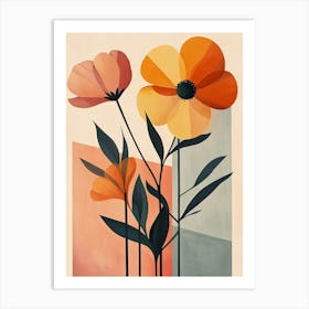 Flowers On A Wall Art Print