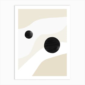 Planet Galaxy Black Art Print