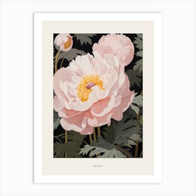 Flower Illustration Peony 4 Poster Art Print