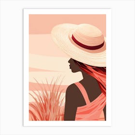 Woman In A Hat 18 Art Print