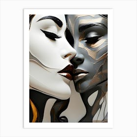 Two Women Kissing 2 Art Print