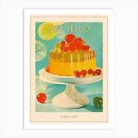 Yellow Jelly With Bubbles Retro Photo Poster Art Print