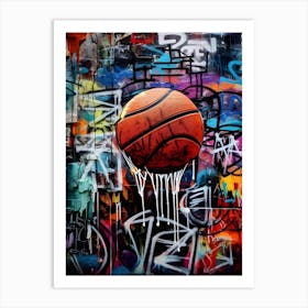 Colorful Basketball Graffiti 1 Art Print