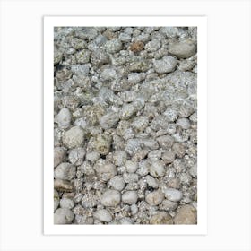 Clear sea water and white stones Art Print