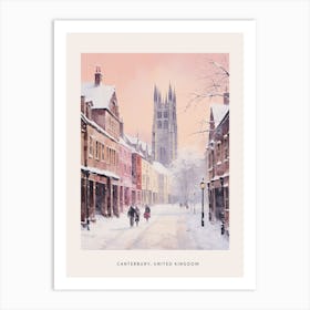 Dreamy Winter Painting Poster Canterbury United Kingdom 3 Art Print