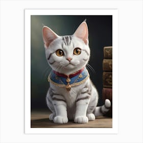 Cinderella Cat Painting Art Print