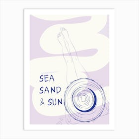 Sea Sand And Sun Summer Print Art Print