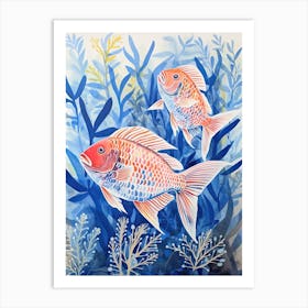 Two Fish In The Sea Art Print