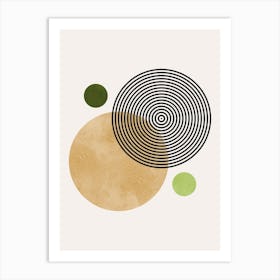 Lines and circles 7 2 Art Print