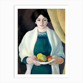 Woman With Fruit Art Print