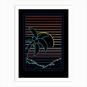 Neon Nature Art Print