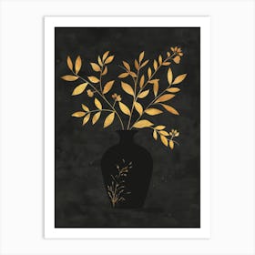 Gold Vase Canvas Print Art Print