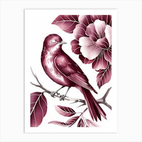 Bird On A Branch 12 Art Print