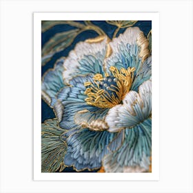 Chinese Embroidered Flower 1 Art Print