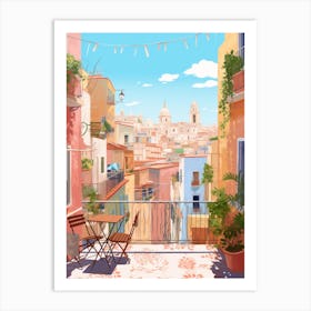 Valencia Spain 4 Illustration Art Print