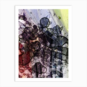 Abstraction Watercolor Bubbles 1 Art Print