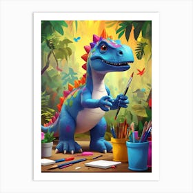 Dinosaur Painting 9 Art Print