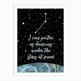 Pictor Constellation Art with Love Quote Art Print