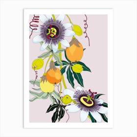 Passionfruit Flower Art Print