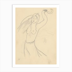 Girl With A Sickle, Mikuláš Galanda Art Print