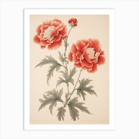 Botan Peony 2 Vintage Japanese Botanical Art Print