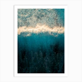 Sea Wave, Above, Oil Painting Art Print