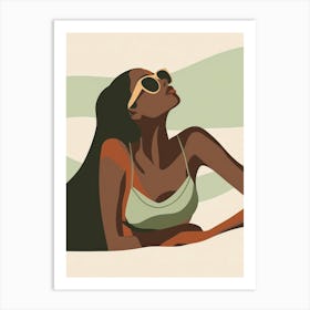 Afro-American Woman In Sunglasses 8 Art Print