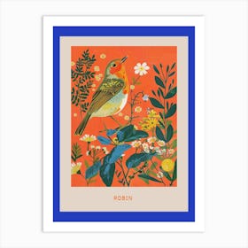 Spring Birds Poster Robin 6 Art Print