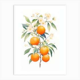 Oranges On A Branch 1 Art Print