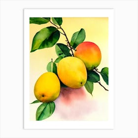 Mango Italian Watercolour fruit Art Print