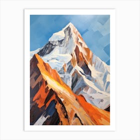 Aoraki Mount Cook New Zealand 1 Mountain Painting Art Print