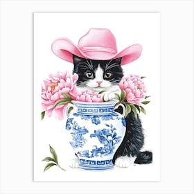 Cat In Pink Hat Poster