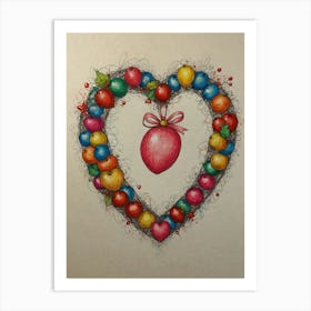 Christmas Heart Art Print