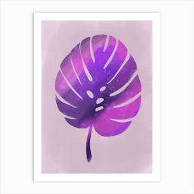 Purple Leaf Art Print