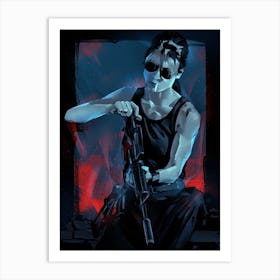 Sarah Connor Terminator Art Print