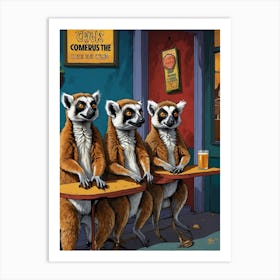 Girls Come To The Bar Art Print