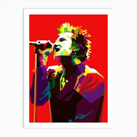 Scott Weiland Singer Stone Temple Pilots Pop Art WPAP Art Print