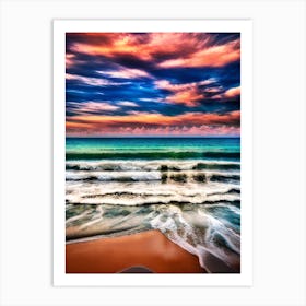 Sunset At The Beach 14 Art Print