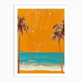 Palm Trees At The Beach Art Print