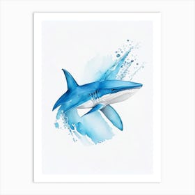 Bull Shark Watercolour Art Print
